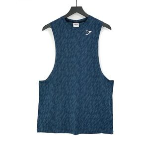 GYMSHARK Critical Drop Arm Tank Blue Teal Hex M
